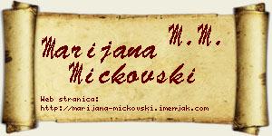Marijana Mickovski vizit kartica